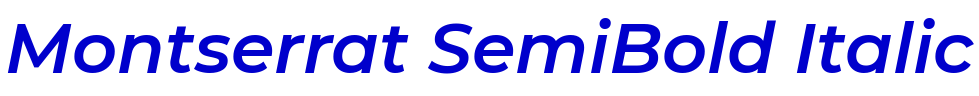 Montserrat SemiBold Italic fuente